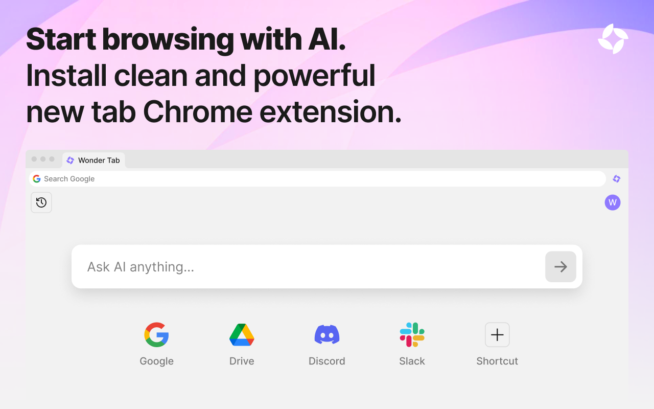 Wonder Tab - Smarter New Tab with Calendar, Bookmarks & ChatGPT截图2