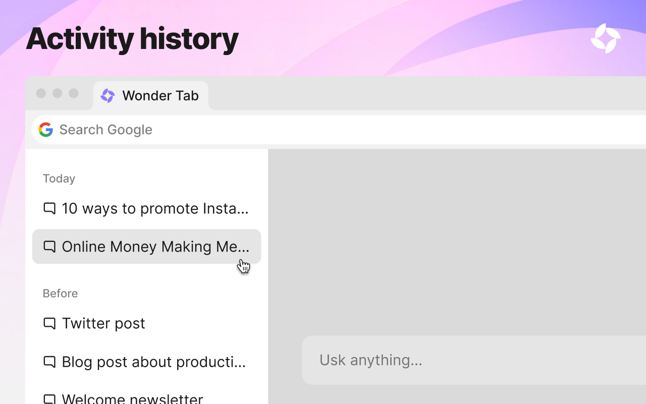 Wonder Tab - Smarter New Tab with Calendar, Bookmarks & ChatGPT截图5