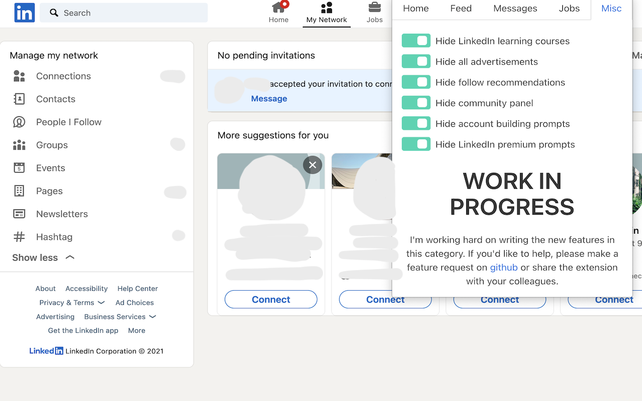 LinkOff - Filter and Customizer for LinkedIn™截图2