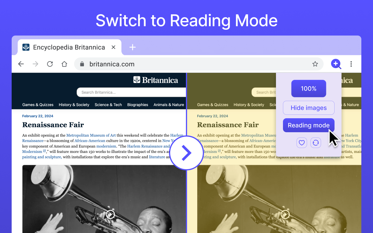 zoom & read – 便于阅读的Chrome扩展程序截图2