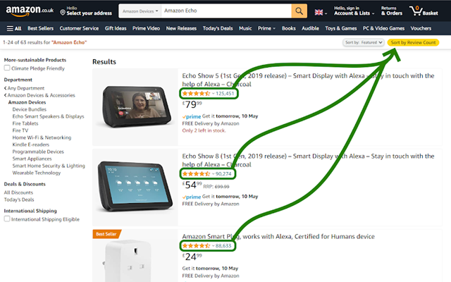 Sort By Reviews for Amazon and Flipkart截图1