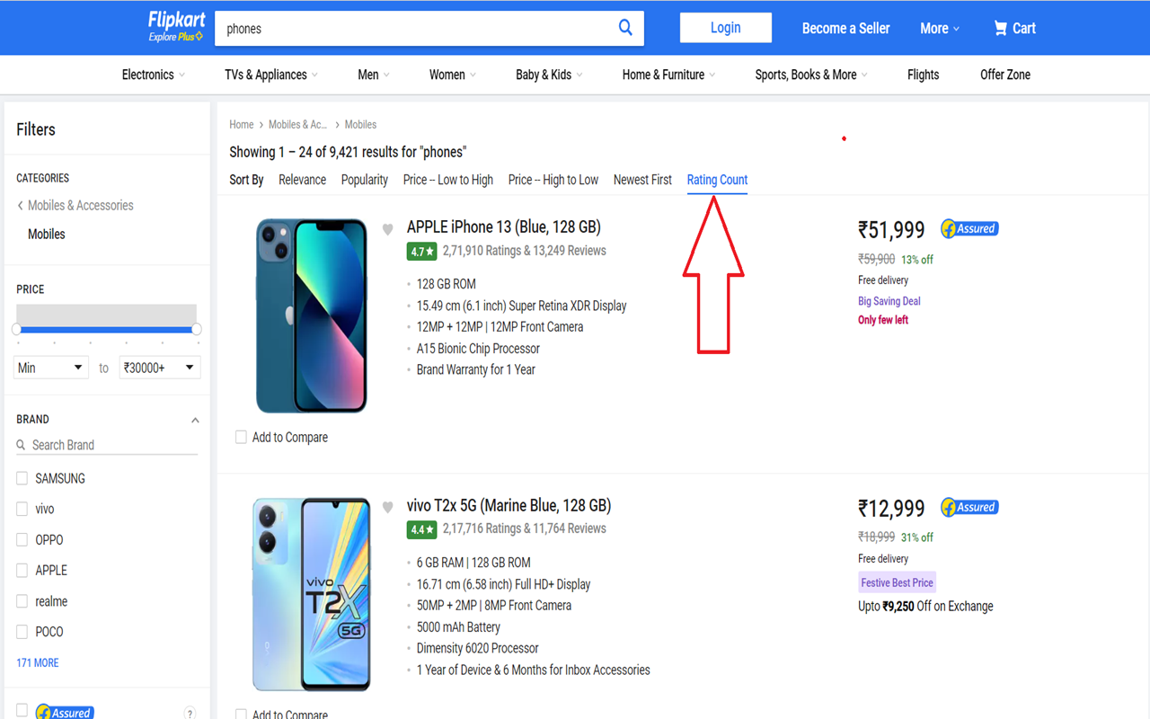 Sort By Reviews for Amazon and Flipkart截图2