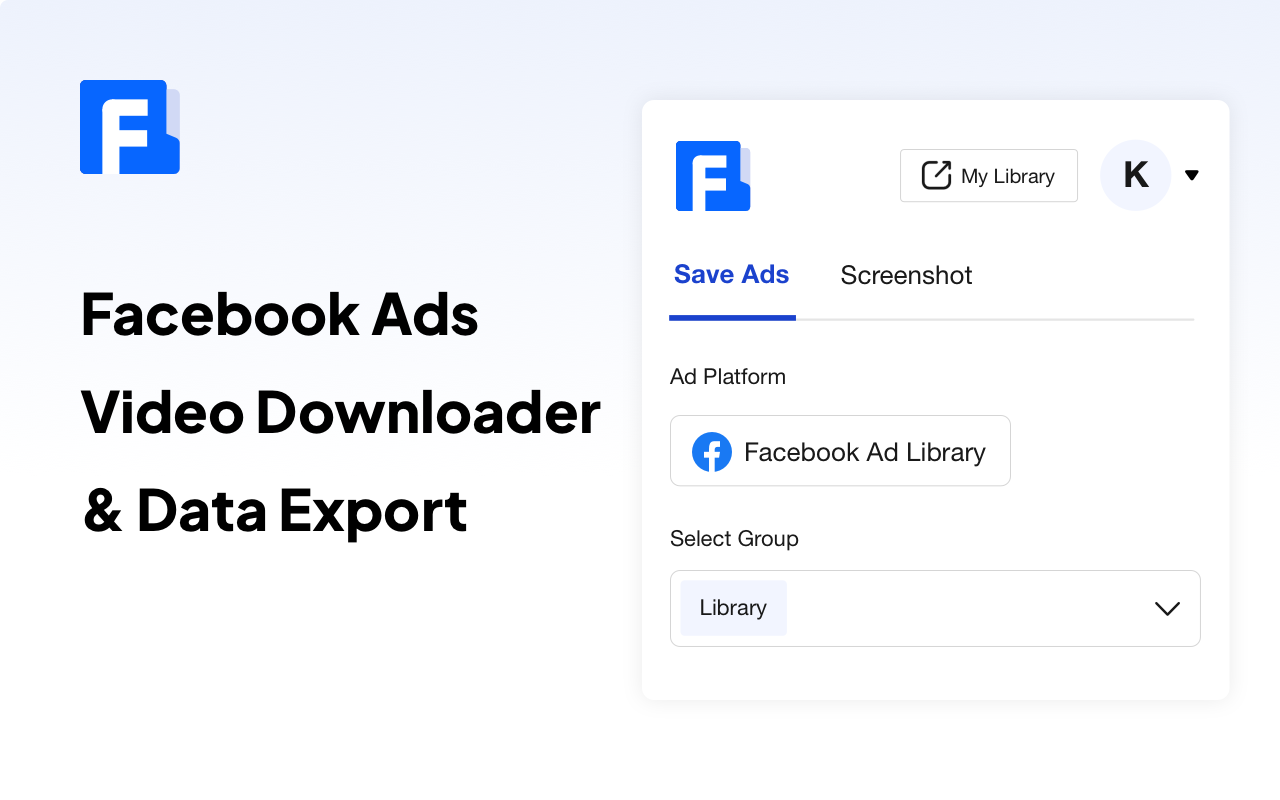 Facebook广告视频下载&广告数据导出截图1