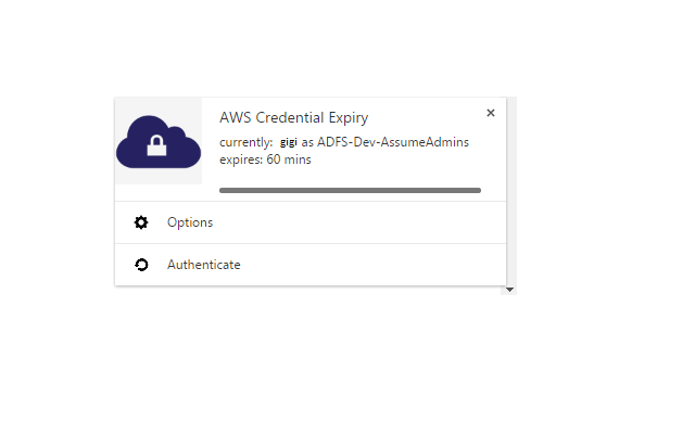 Chrome AWS SAML Token Expiry Reminder截图1
