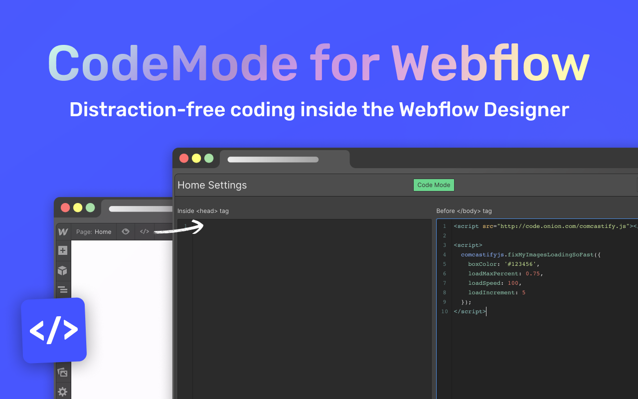 CodeMode for Webflow截图1
