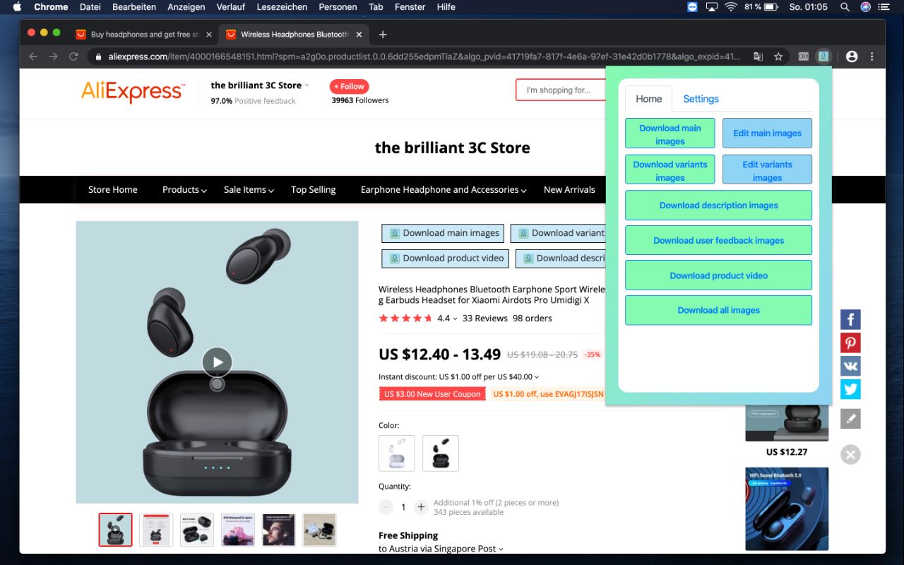AliDownloader | Download AliExpress images截图4