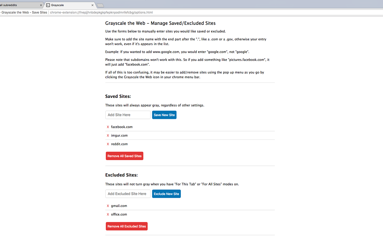 Grayscale the Web - Save Sites截图2