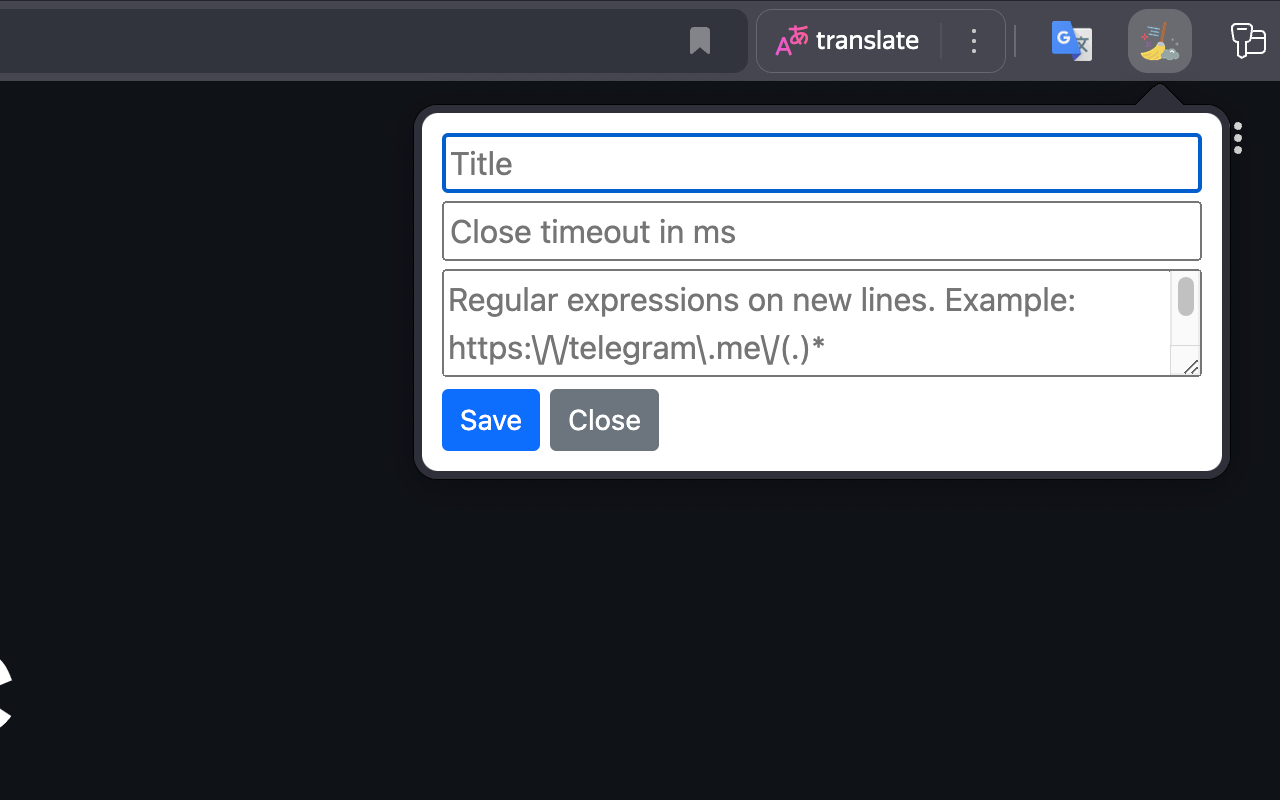 Tabs auto close截图1