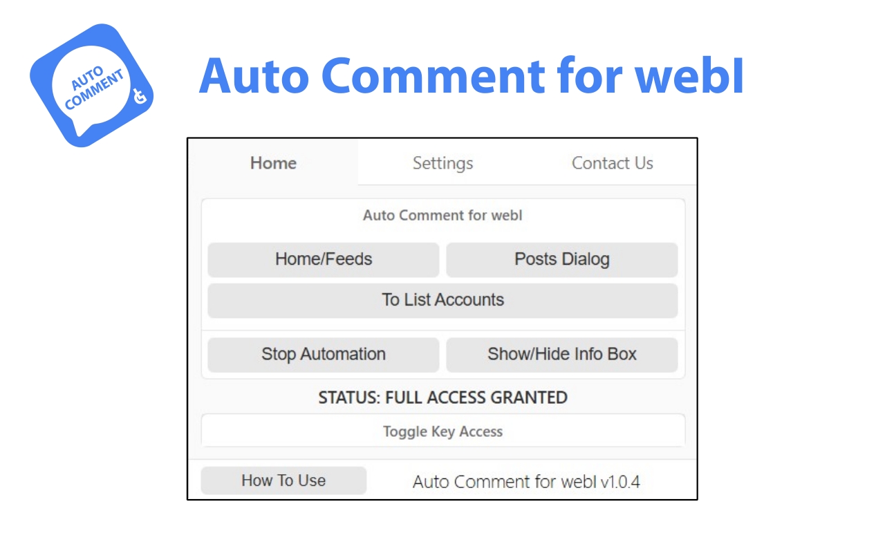 Auto Comment for webI截图1