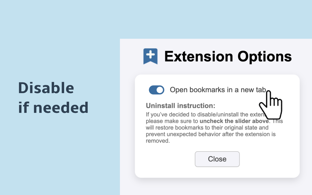 Open bookmarks in a new tab截图1