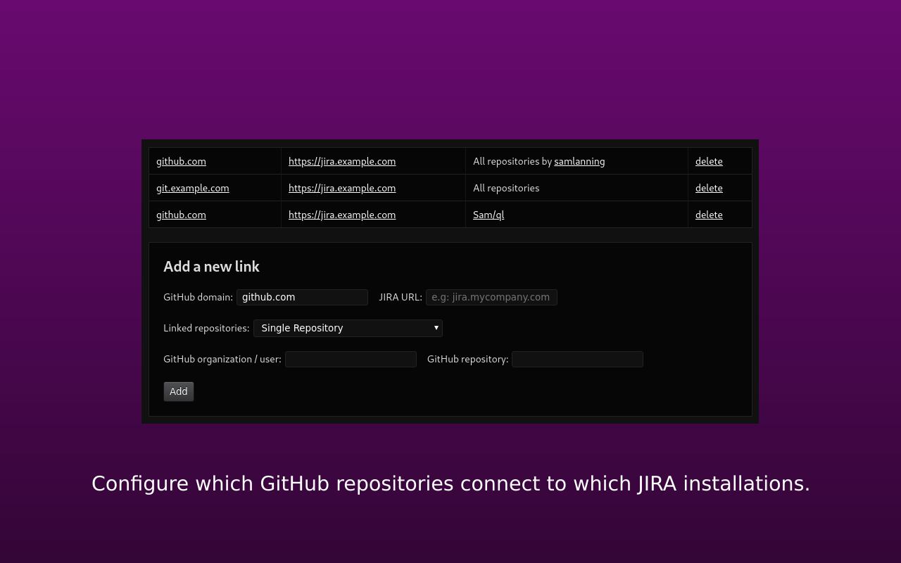 Links for GitHub & Jira截图3
