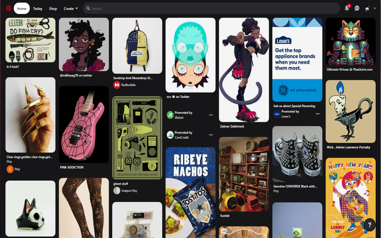 Pinterest Dark Theme截图2