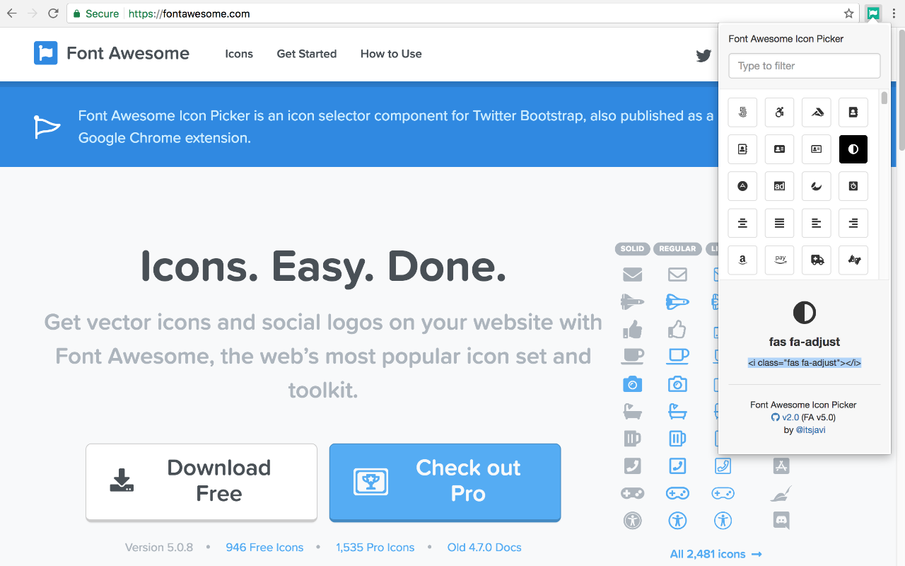 Font Awesome Icon Picker截图1