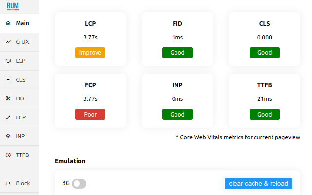 Core Web Vitals Visualizer截图2