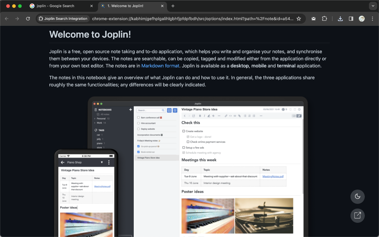 Joplin Search Integration截图1