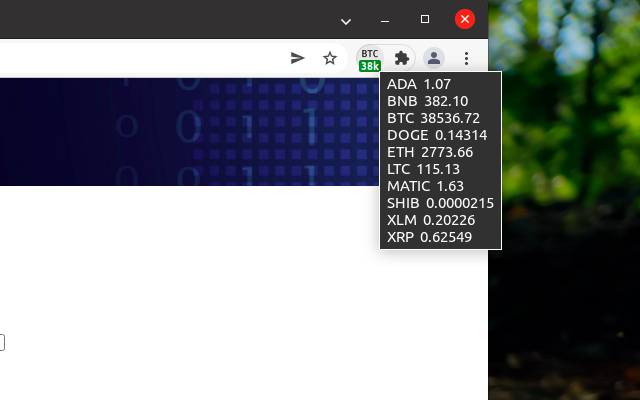 Multi Crypto Ticker - Toolbar price monitor截图2