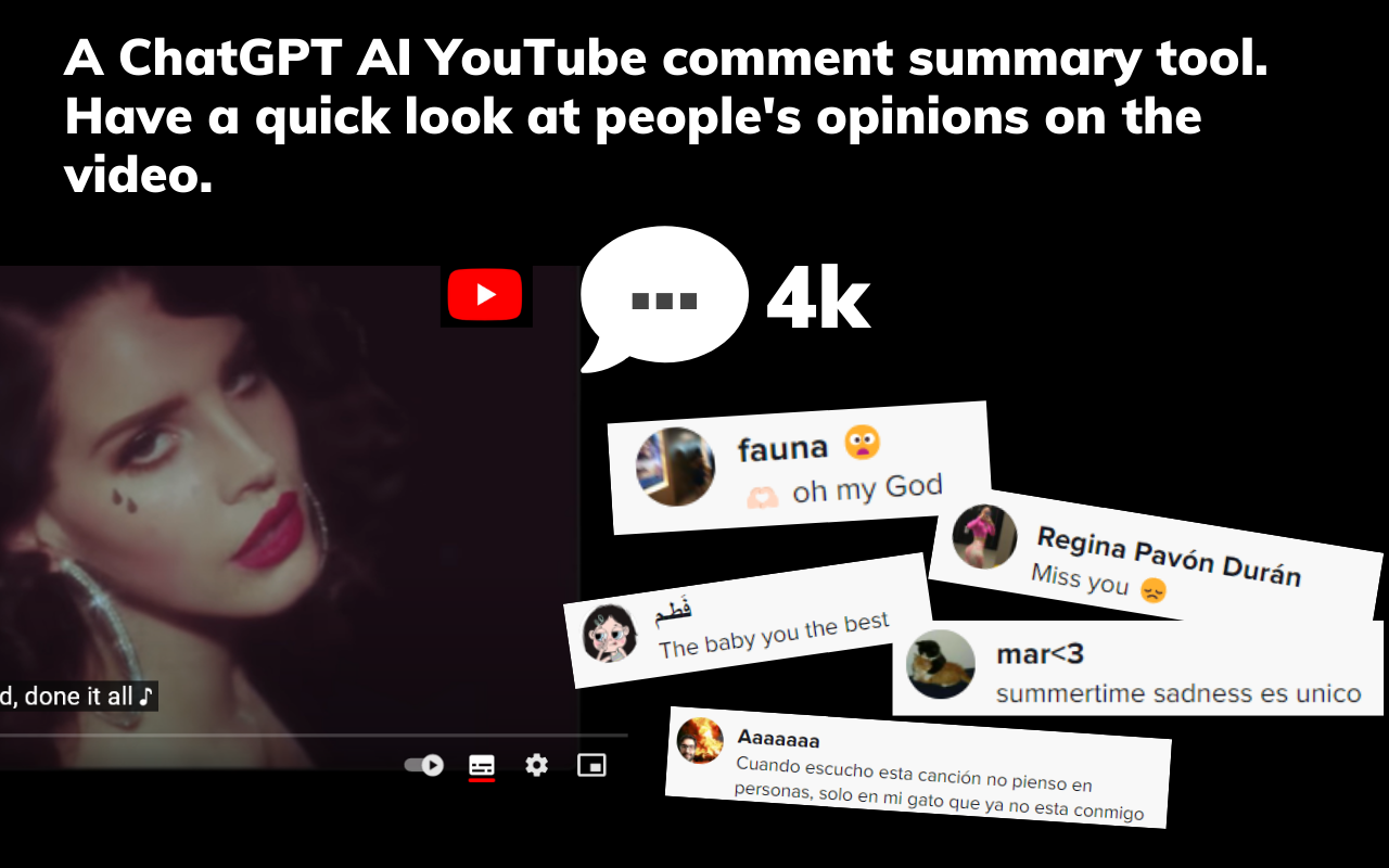 YouTube评论摘要生成器-ChatGPT(中文版)截图1