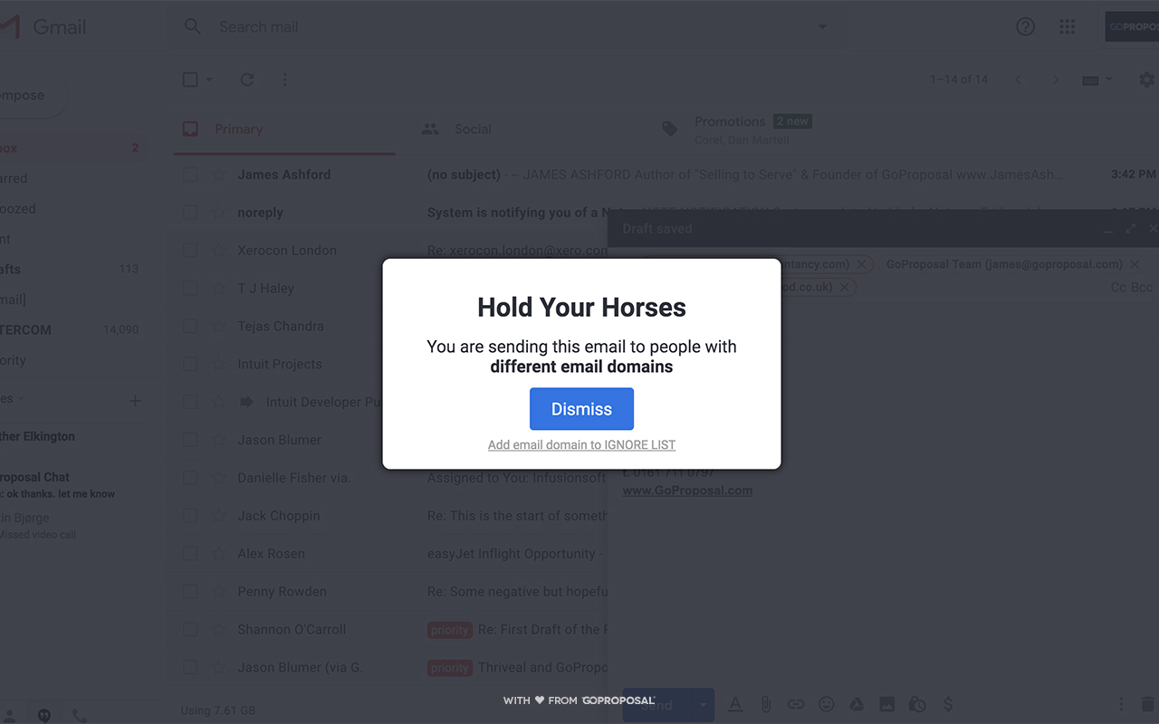 HOLD YOUR HORSES for Gmail & Outlook截图1