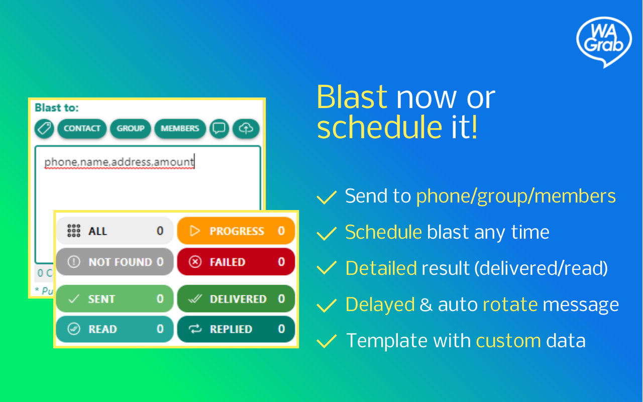 WAGrab - WhatsApp Marketing Selling Tools截图3
