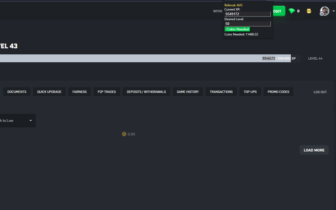 CSGORoll XP Calculator截图1