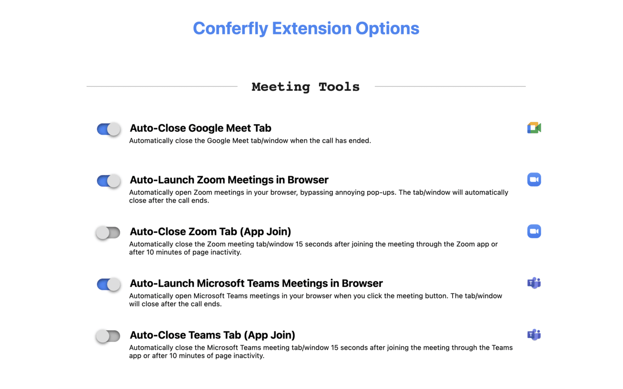 Conferfly Extension截图1