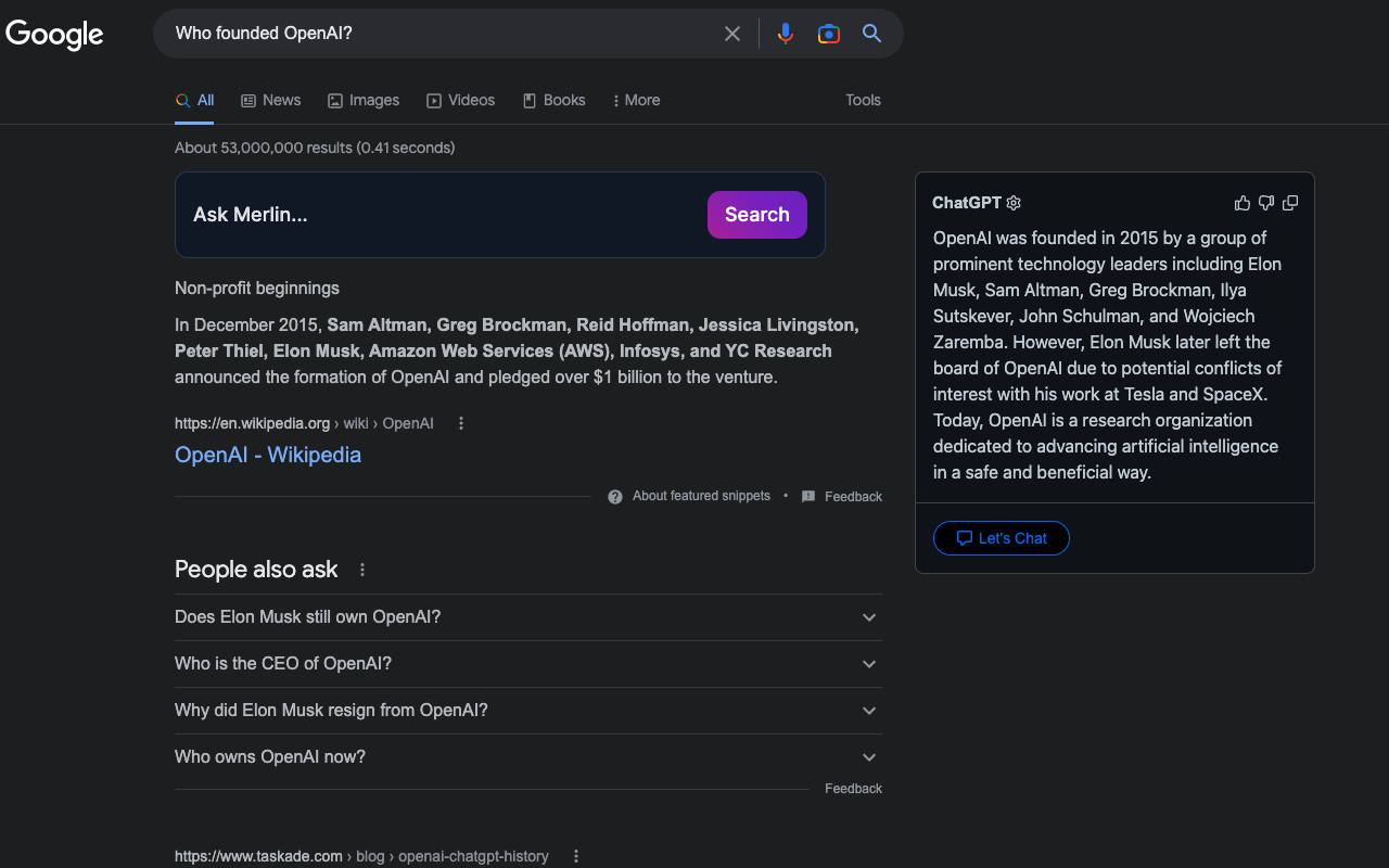 ChatGPT for Google - Ask AI截图1
