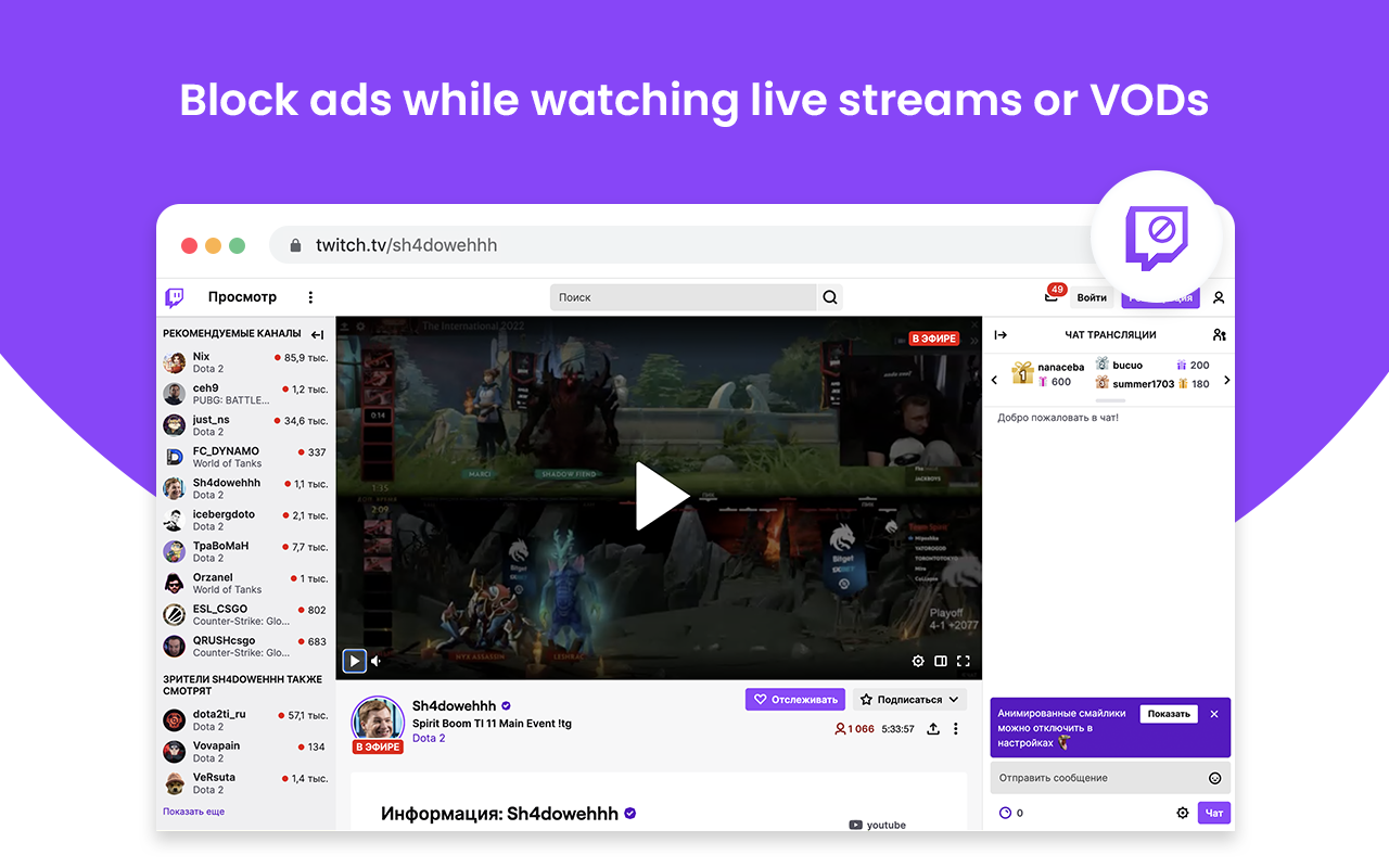 Adblock for Twitch截图2