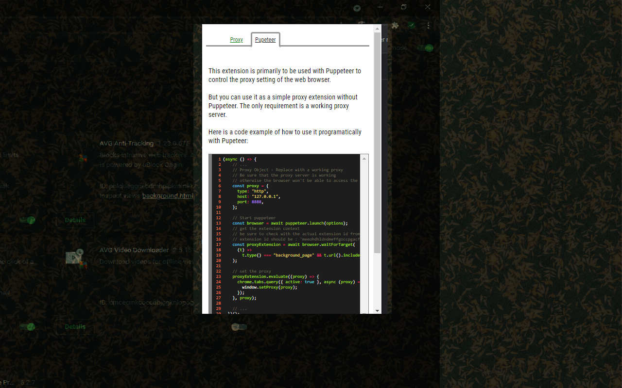 Simple proxy for puppeteer截图2