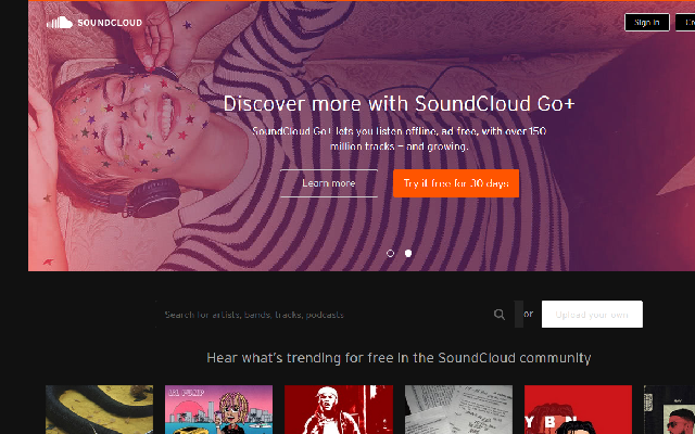DarkCloud - SoundCloud Dark Mode截图1