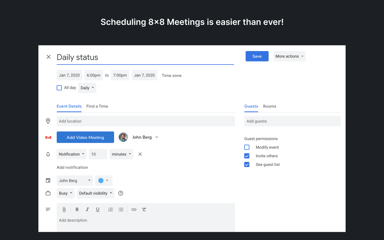 8x8 Work Meetings for Google Chrome截图2
