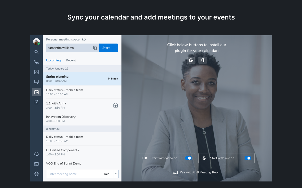 8x8 Work Meetings for Google Chrome截图3