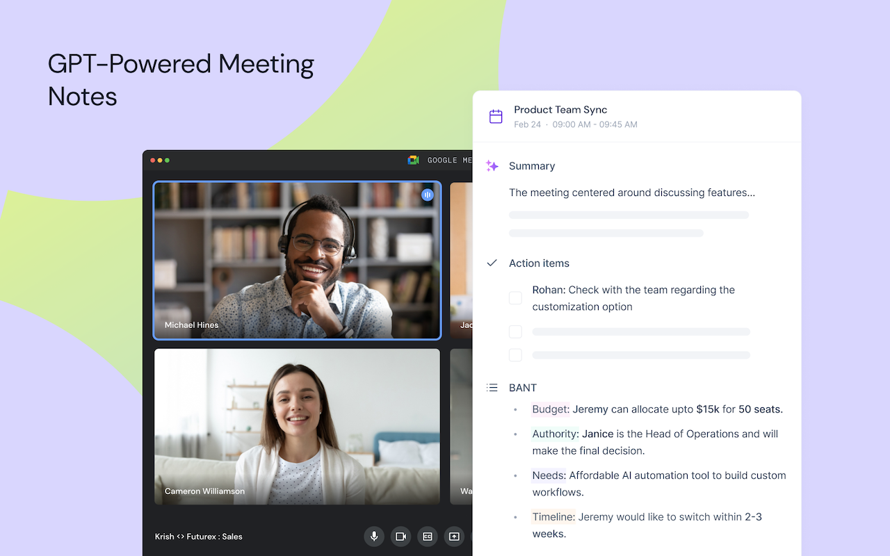 Fireflies: AI meeting notes截图1