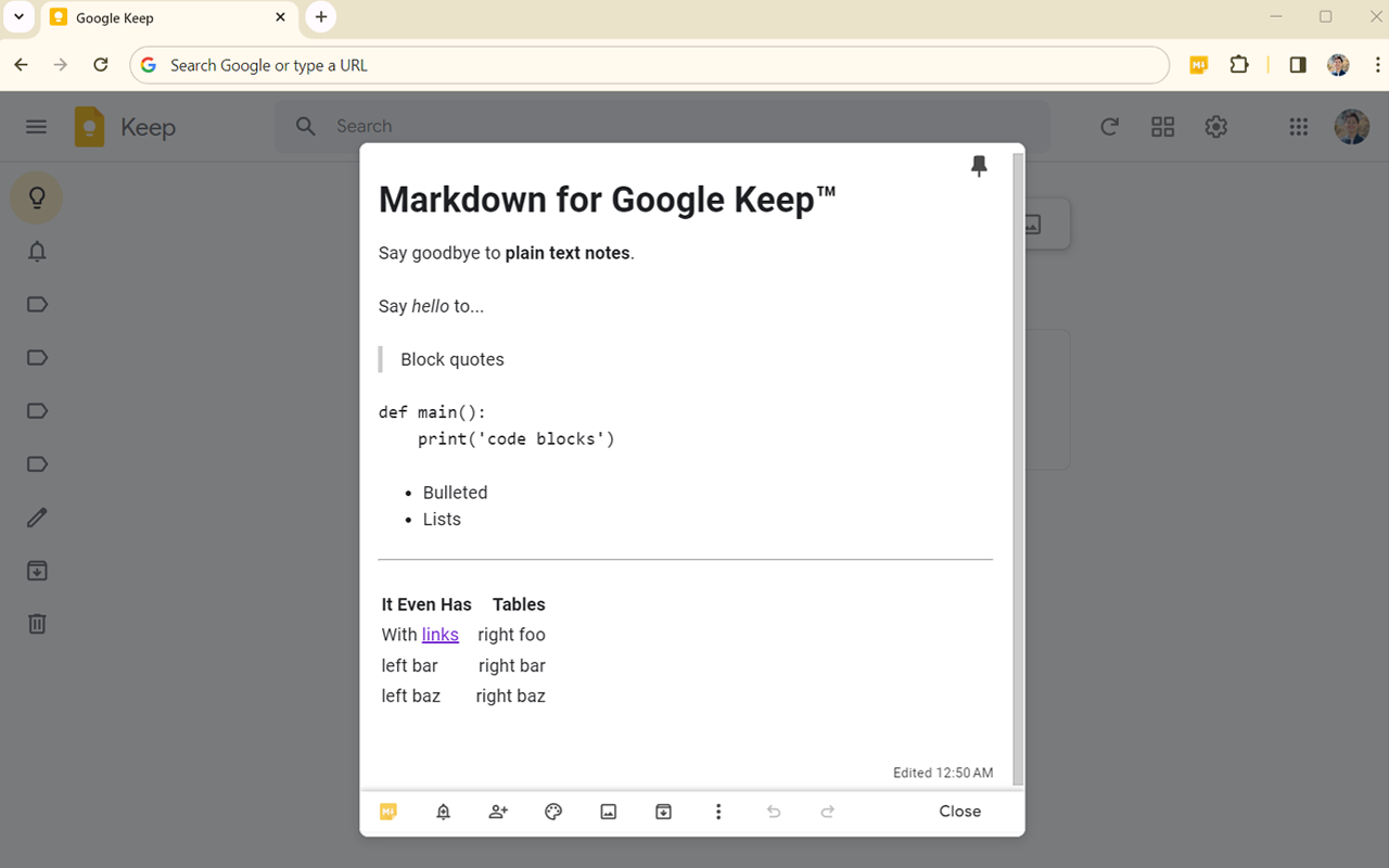Markdown for Google Keep™截图2
