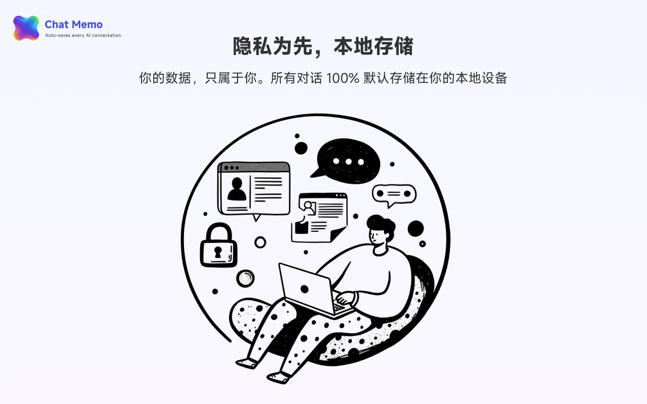 Chat Memo｜自动保存 ChatGPT、Gemini、Claude 等 AI 平台聊天记录截图1