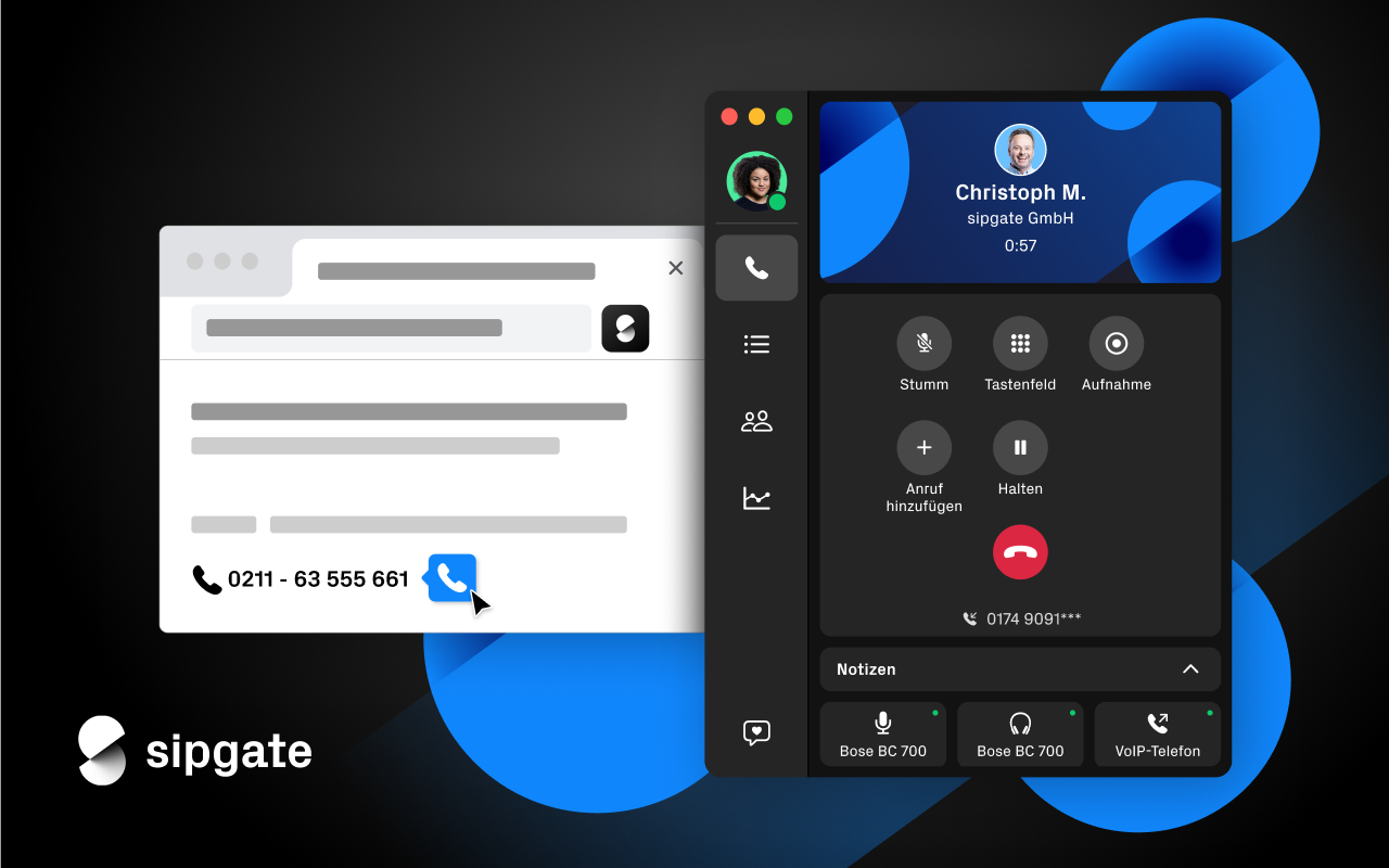 sipgate App Click2Dial截图1