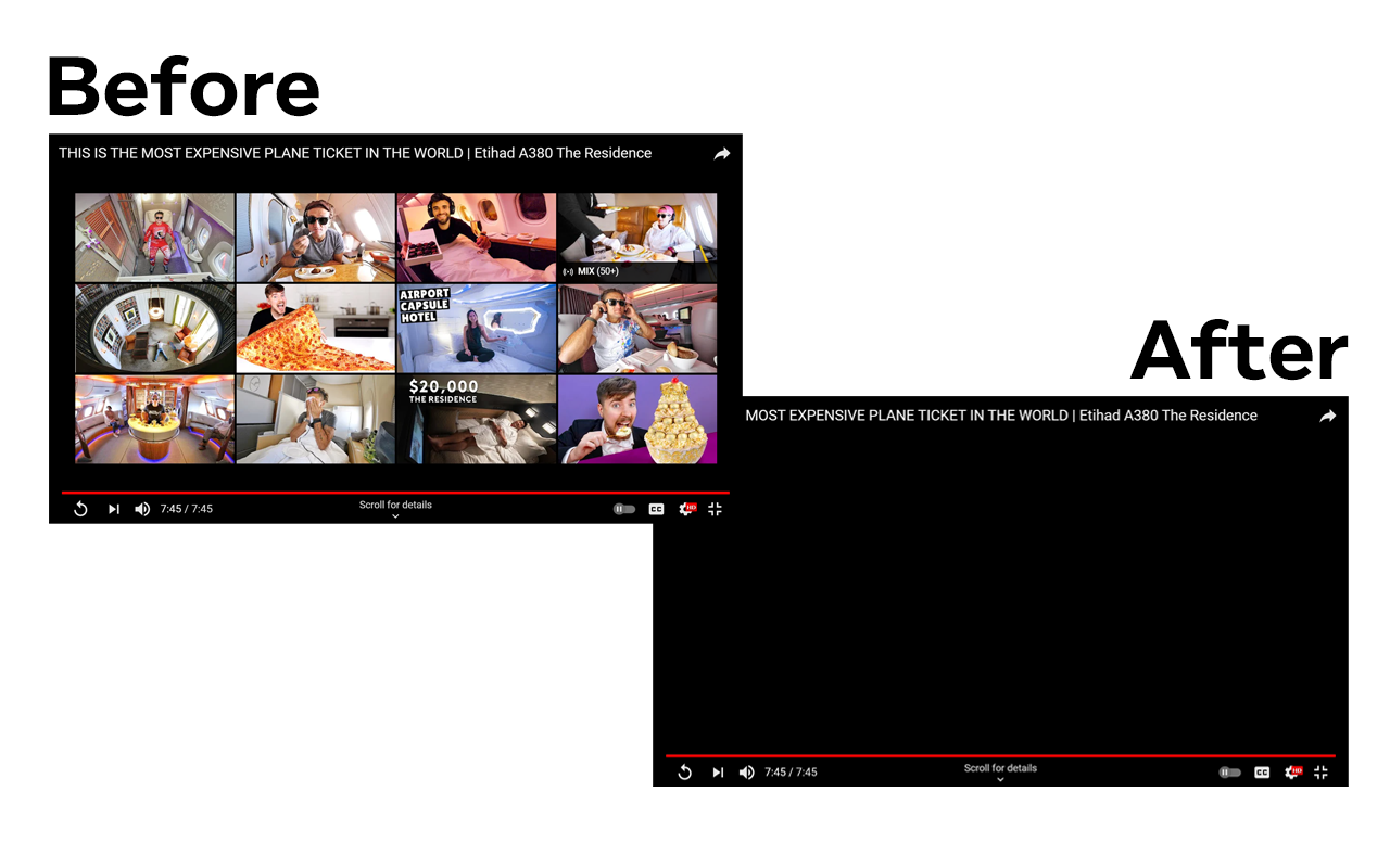 Remove YouTube End Cards & End Screen Videos截图1