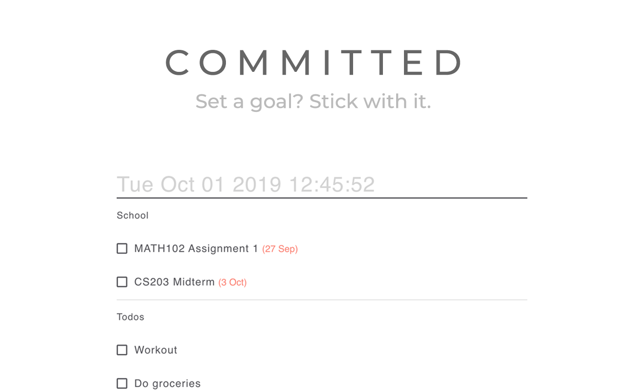 Committed - NewTab Todo and Goal Manager截图3