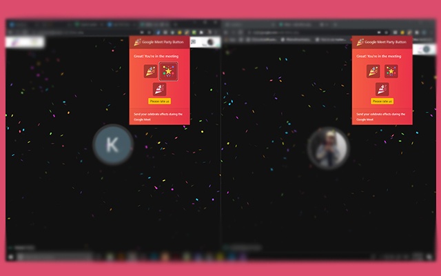 Google Meet Party Button截图1