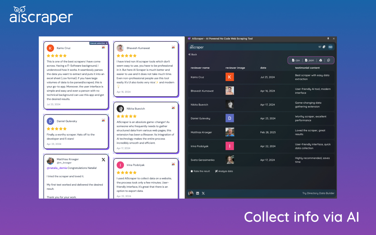 AIScraper - AI Powered No Code Web Scraping Tool截图2