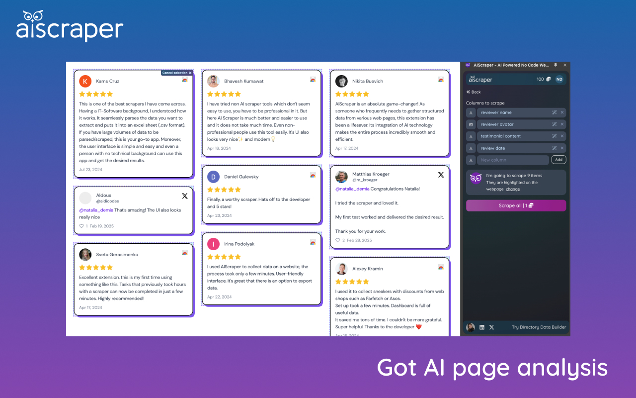 AIScraper - AI Powered No Code Web Scraping Tool截图5