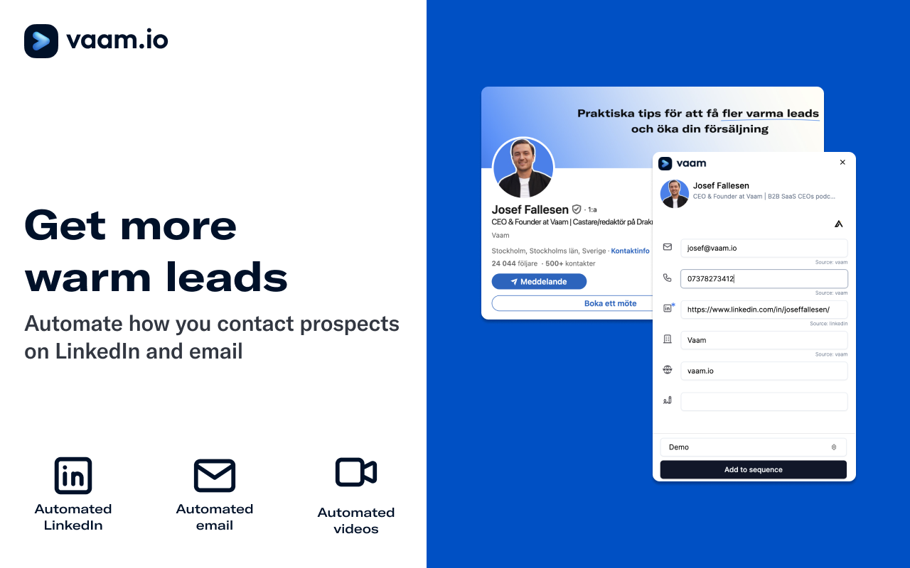Vaam - get more warm leads截图1
