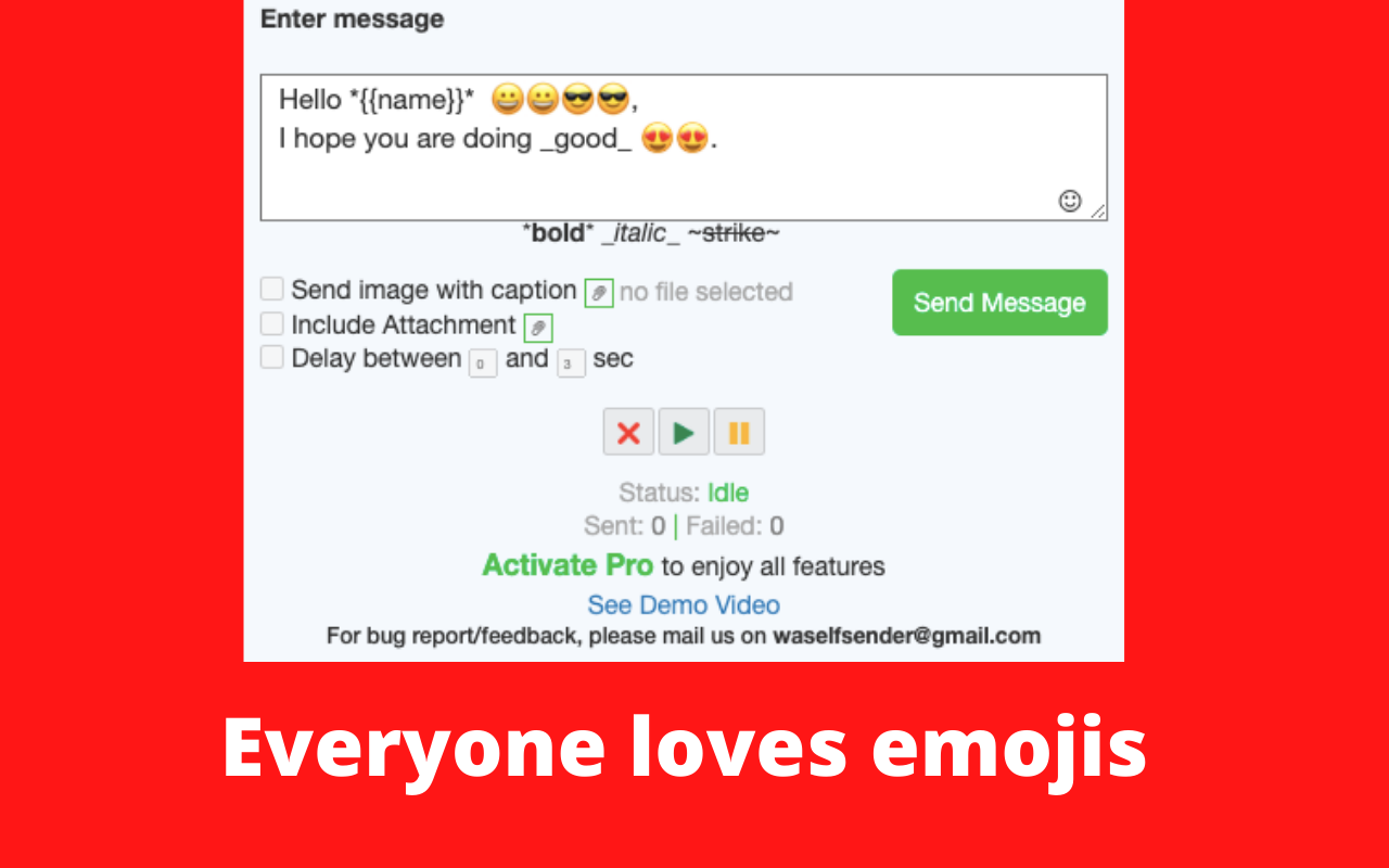 WA Self Sender - Free Messages Sender截图4