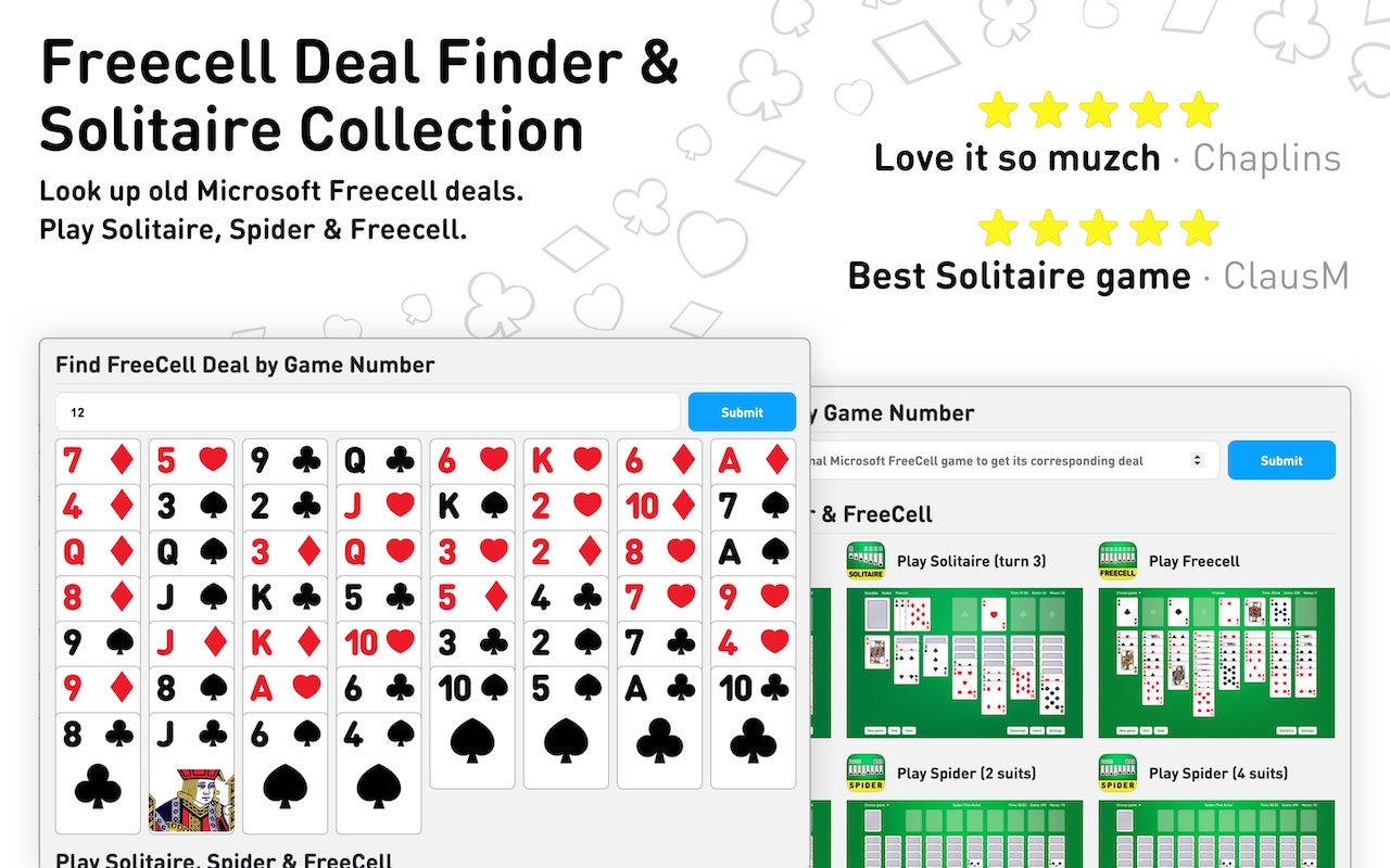 Solitaire Collection & FreeCell Deal Finder截图1