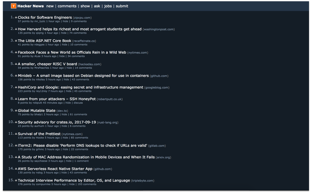 Night Mode - Hacker News截图1