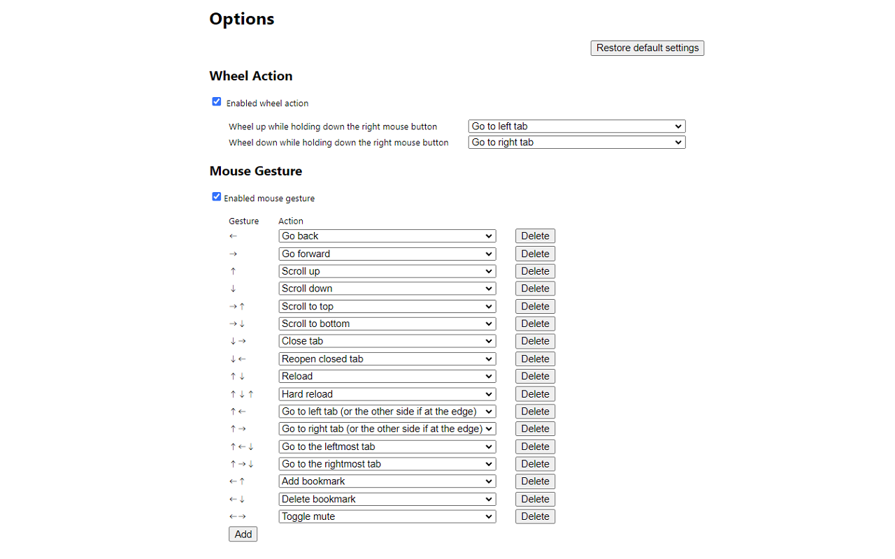 Mouse Gesture and Wheel Action截图1