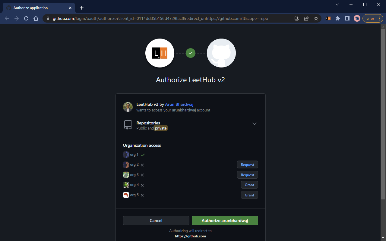 LeetHub v2截图4