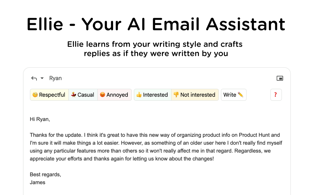 Ellie: Your Professional AI Email Assistant截图3