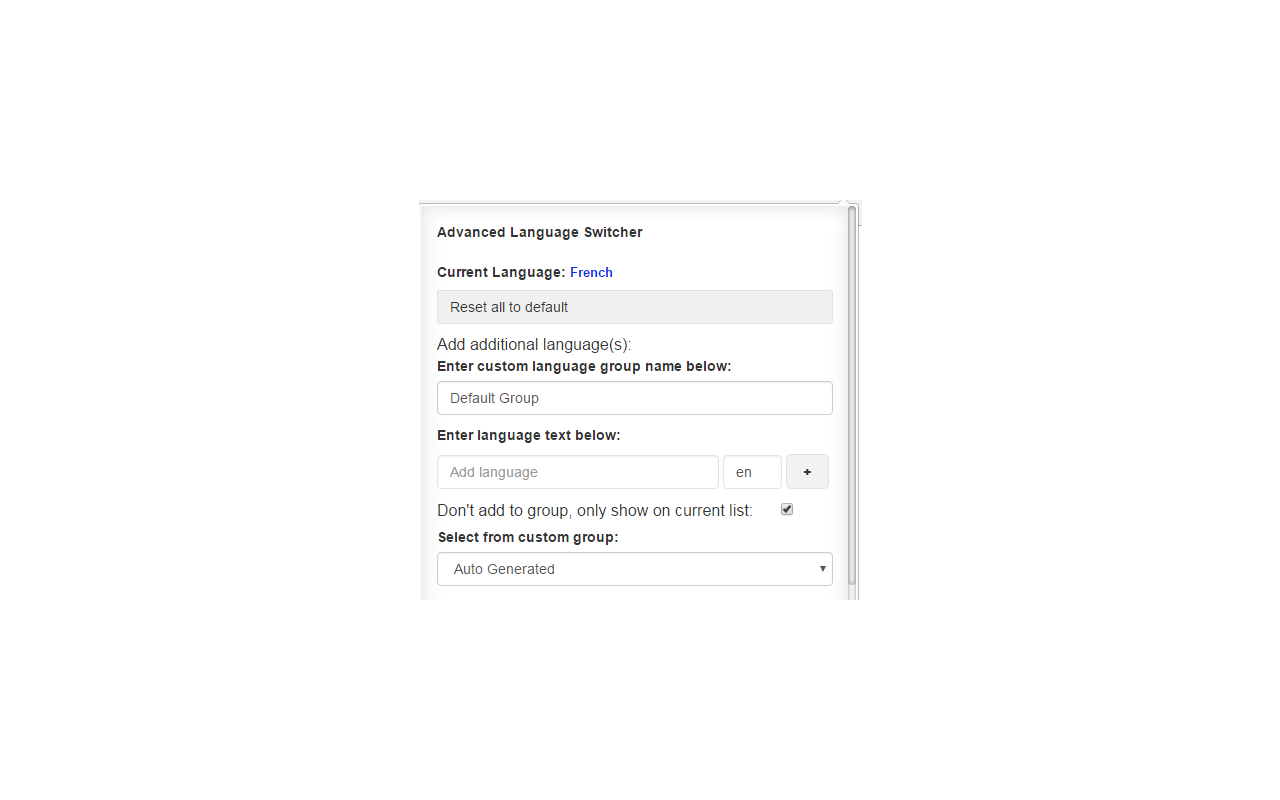 Advanced Page Language Switcher截图3