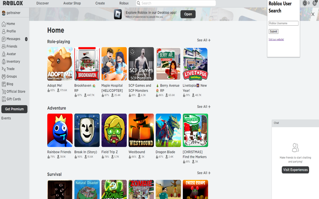Roblox User Search截图1