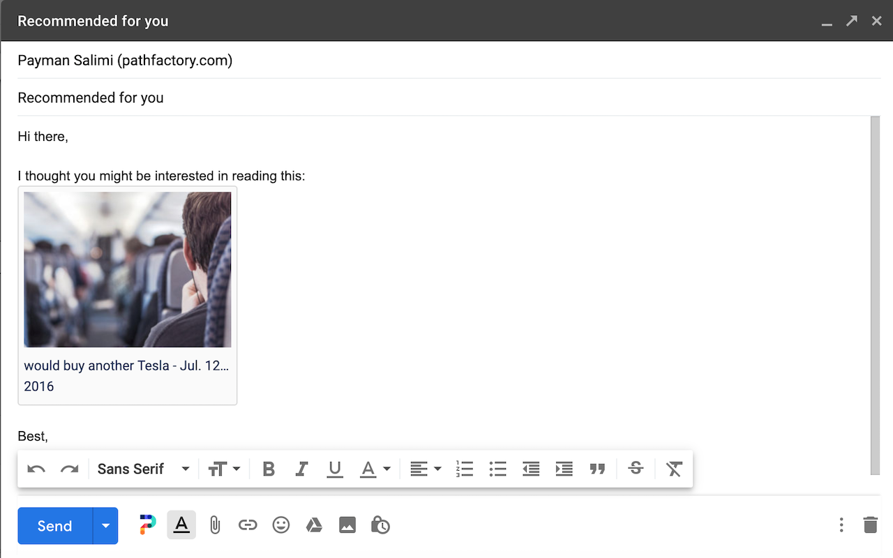 PathFactory Chrome Extension截图1